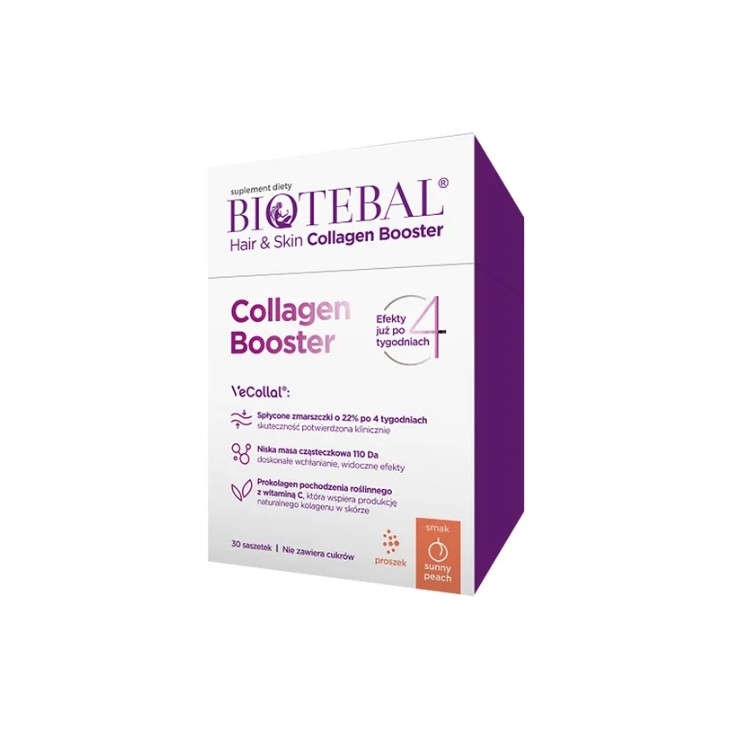 Biotebal Booster Collagen pour cheveux et Skin Peach Sunny 8 g x 30 sachets