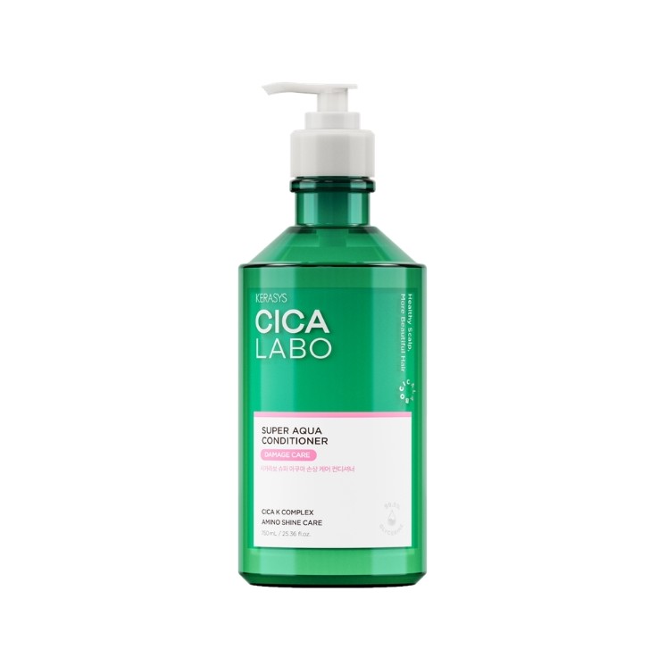 Après-shampoing Kerasys Cica Labo Super Aqua pour cheveux secs, abîmés et fragilisés 750 ml