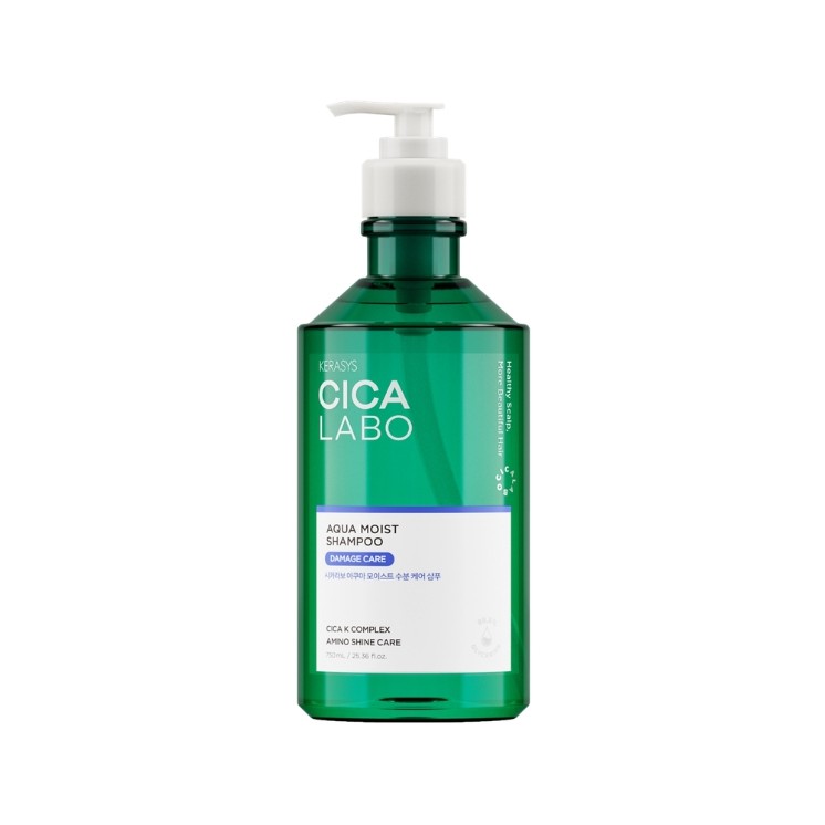 Shampoing Kerasys Cica Labo Super Aqua pour cheveux secs, abîmés et fragilisés 750 ml