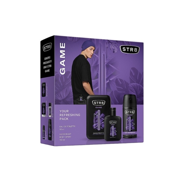 Coffret cadeau STR8 Game : Eau de toilette 50 ml + Déodorant spray 150 ml