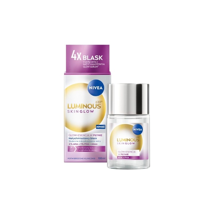 Nivea Luminous630 Skin Glow-esencja w płynie natychmiastowy blask 100 ml
