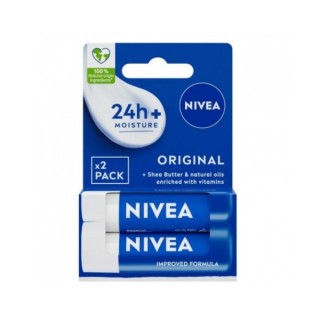 Baume à lèvres protecteur Nivea Original 2 x 4,8 ml