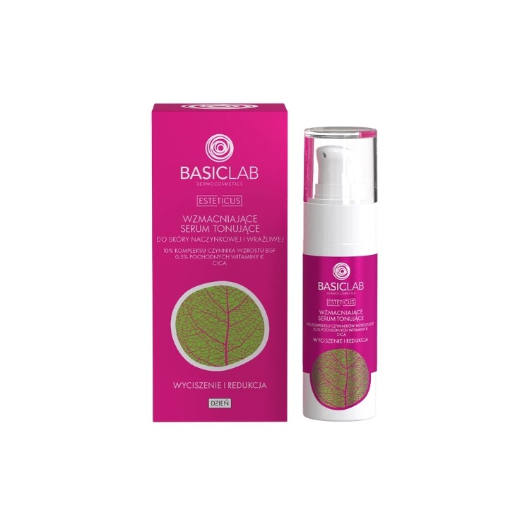 Sérum visage tonifiant et fortifiant BasicLab Esteticus avec complexe de facteur de croissance EGF 10% 30 ml