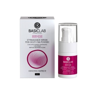 BasicLab Esteticus stymulujące Serum pod oczy i na powieki 0,1% estru kwasu adapalenu na noc 15 ml