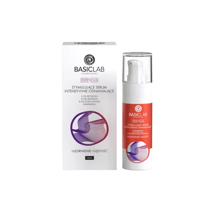 BasicLab Esteticus stymulujące Serum do twarzy intensywnie odnawiające 0,3% retinolu 30 ml