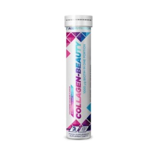 AllNutrition Collagen Beauty Aardbei-Rabarber 20 bruistabletten