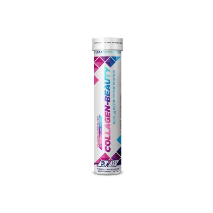 AllNutrition Collagen Beauty Aardbei-Rabarber 20 bruistabletten