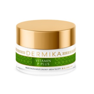 Dermika Vitamine P Plus Anti-rimpelcrème voor een vette huid met zichtbare bloedvaten 50 ml