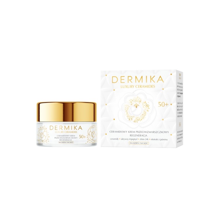 Crème visage régénérante anti-rides Dermika Luxury Ceramides 50+ 50 ml