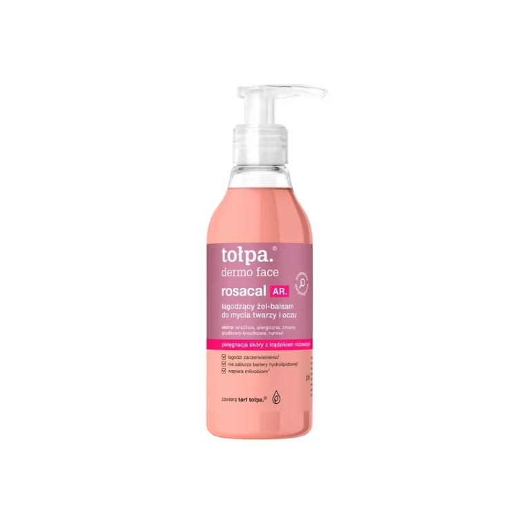 Tołpa Dermo Face Rosacal AR. Gel-baume nettoyant apaisant pour le visage et les yeux 195 ml