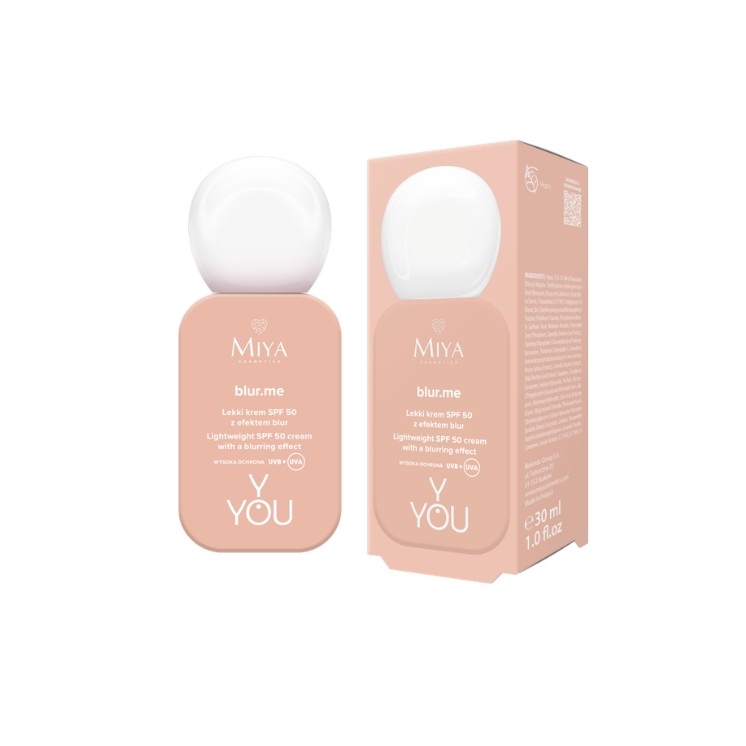Crème de nuit légère Miya Cosmetics Y.YOU blur .me SPF50 , 30 ml
