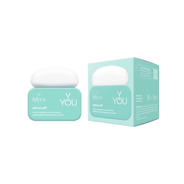 Crème matifiante visage Miya Cosmetics Y.YOU shine .off 50 ml