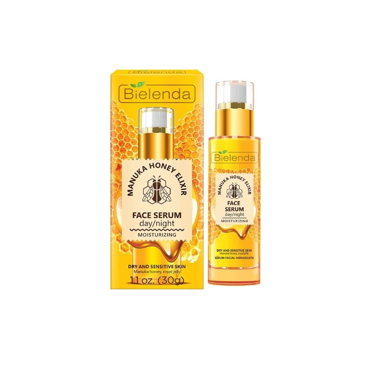 Sérum visage nourrissant et hydratant jour/nuit au Manuka Honey Bielenda Nutri Elixir 30 ml