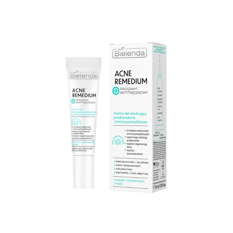Crème-gel Bielenda Anti-Acné, atténue les taches et les lésions acnéiques, 15 ml