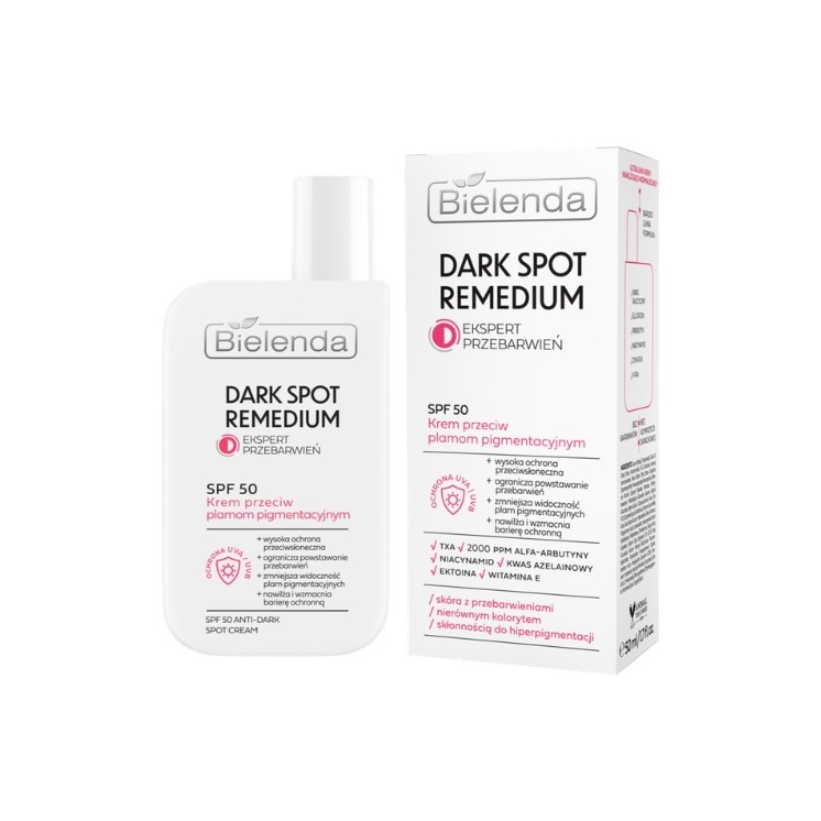Bielenda Dark Spot Remedium Gezichtscrème tegen pigmentvlekken SPF50 40 ml