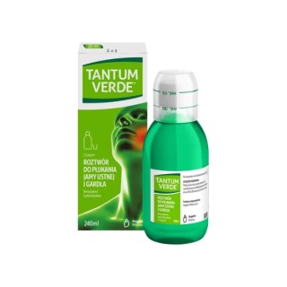 Tantum Verde 0,15% Rzotwór do płukania jamy ustnej i gardła 240 ml