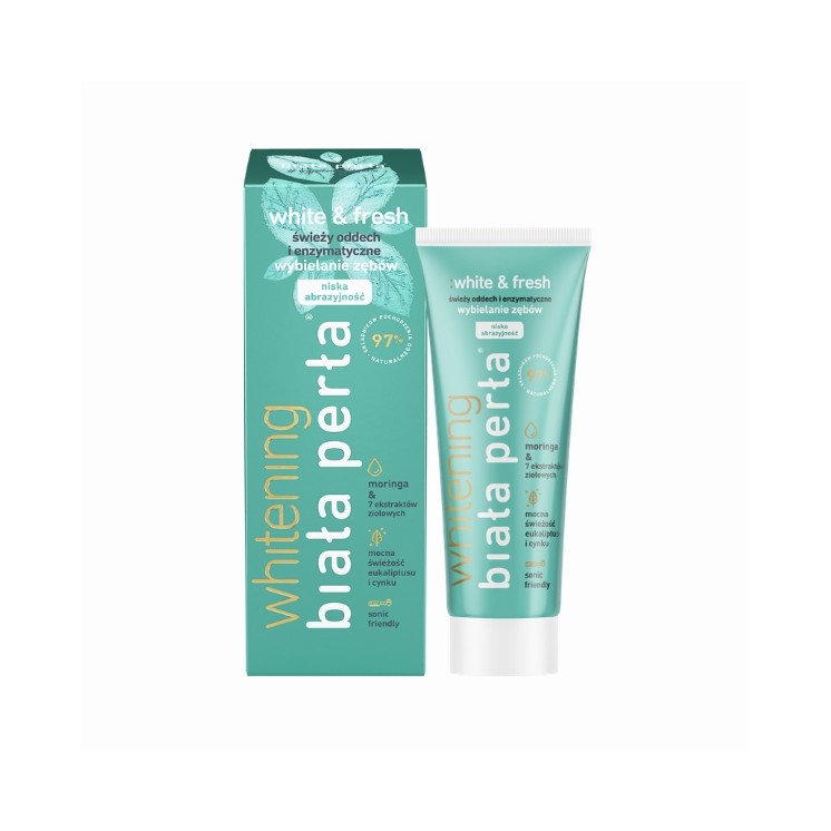 Dentifrice Biała Perła Whitening White & Fresh Moringa 75 ml