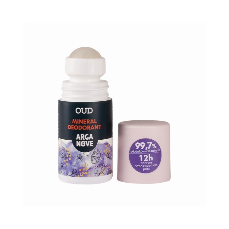 Déodorant Roll-on minéral Arganove à l'alun et au oud 50 ml