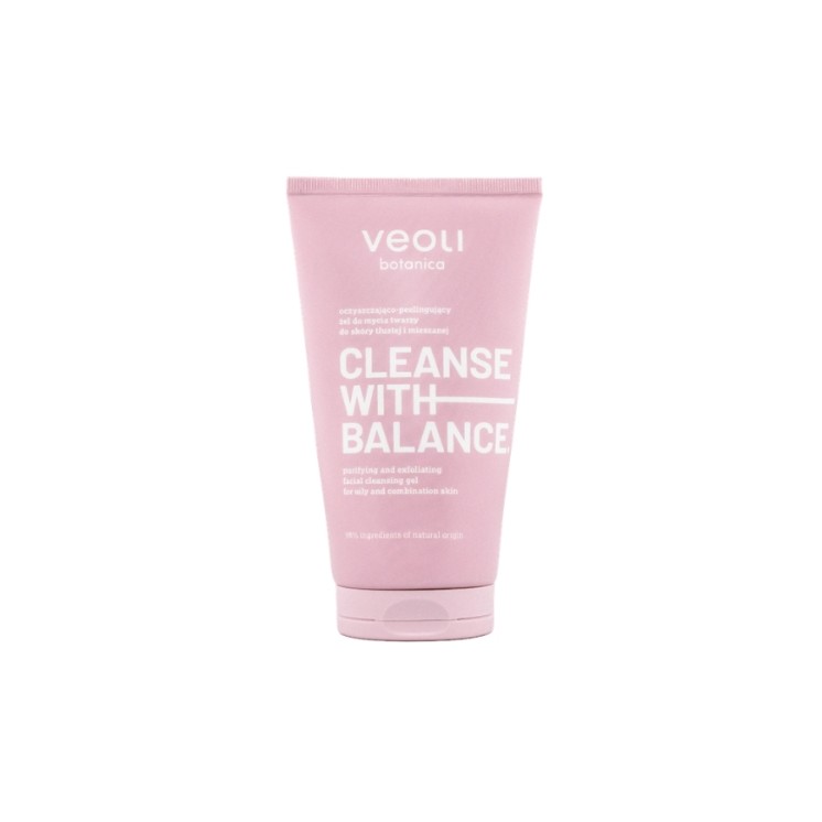 Veoli Botanica Cleanse With Balance oczyszczająco-peelingujący Żel do mycia twarzy 150 ml